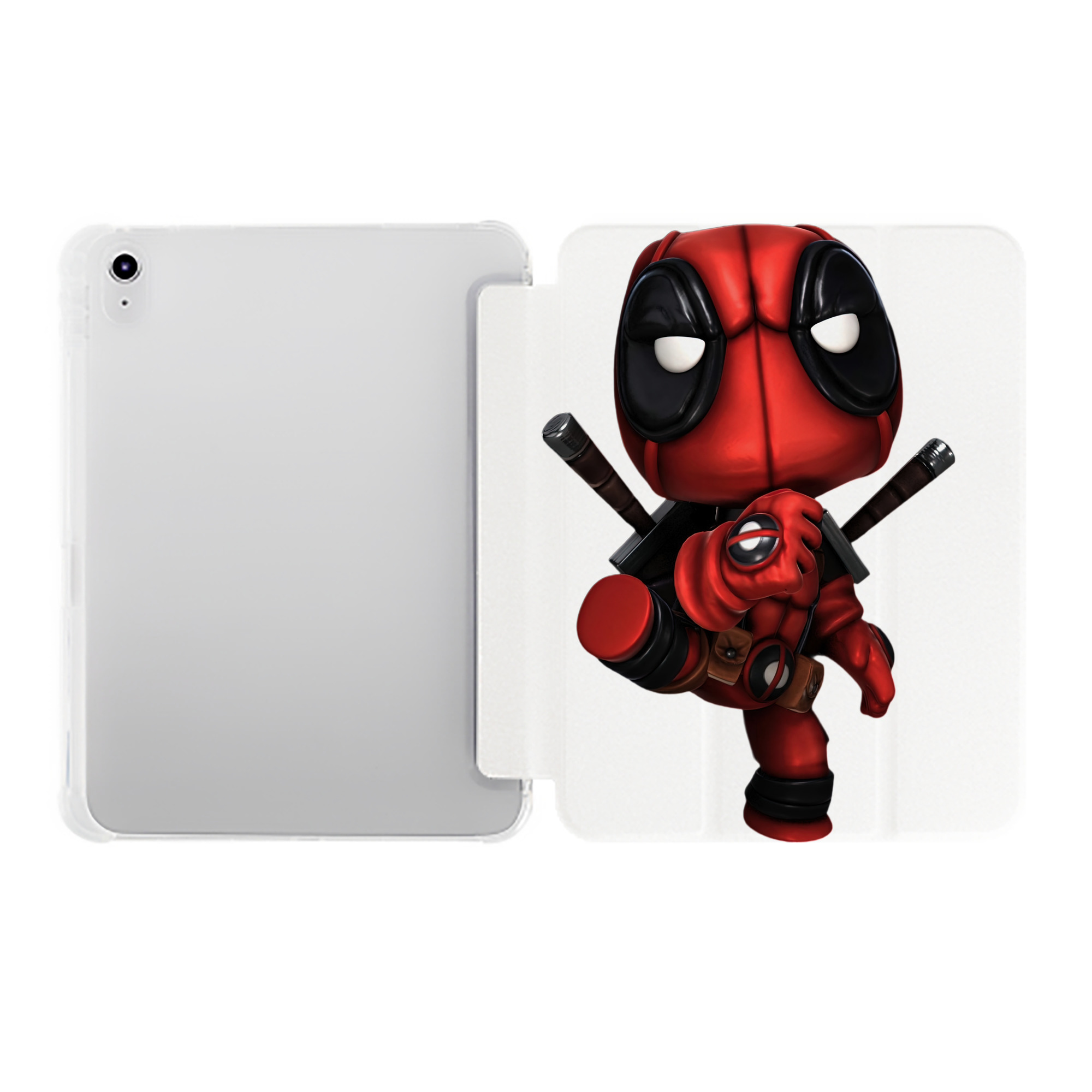 （画像用） Deadpool デッドプール IPad ケース ペン収納付き 三つ折りスタンド PUレザー×シリコン 対応機種9.5/10.5/10.9インチ